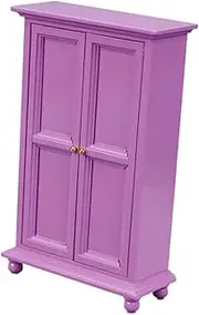 TOYANDONA 1:12 Scale Miniature Wardrobe for Dollhouse Realistic Miniature Furniture Doll Decorative Closet