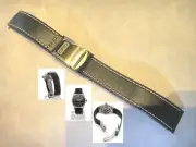 Real ORIS Big Crown ProPilot leather strap Case# 7697 & ss safety release Clasp