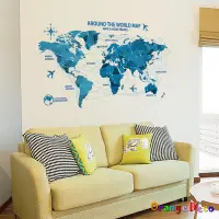 在飛比找蝦皮商城優惠-【橘果設計】世界地圖 壁貼 牆貼 壁紙 DIY組合裝飾佈置