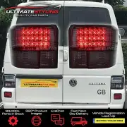 VW Transporter T4 Rear Back Lights Crystal Smoked LED Tinted Upgrade Tail Camper