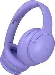 [DOQAUS] Bluetooth Headphones Over Ear, 90H Playtime Bluetooth 5.3 Wireless Headphones, 3 EQ Mode, HiFi Stereo Bass Headphones Wireless with Mic, Soft Earmuff,Foldable Headphone for Phone/PC (Purple)