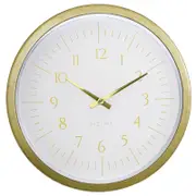 NeXtime Galaxy Wall Clock White Dial 40.2x40.2x4.3cm Brushed Gold Case