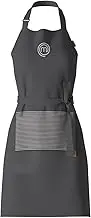 MasterChef Chef Apron for Men & Women, Cooking Apron for the Kitchen & BBQ Grilling, Premium Quality Cotton with Official Show Logo, Perfect Chef Gift, One Size Fits All, Elite Collection, Black