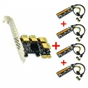 USB 3.0 PCI-E Express 1x to 16x Riser Card Adapter 1 to 4 for BTC Miner Mining