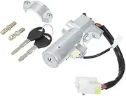 Ignition Lock Cylinder W/Keys -, for Nissan, for Frontier Metal Silver Tone 1set Ignition Lock Set