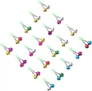 BESPORTBLE 20pcs Fishing Alert Bell Dual Spiral Fishing Bells for Rods Easy to Attach Loud Alarm for Bite Detection for Anglers