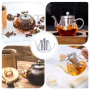 Household Kitchen Tea Brewing Glass Teapot Heat Resistant with Infuser