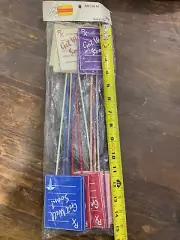 Lot Vintage Plastic Floral Bouquet Picks Get Well