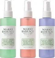 Mario Badescu Spritz. Mist. Glow. Set: Facial Spray With Aloe, Cucumber And Green Tea + Facial Spray With Aloe, Herbs & Rosewater + Facial Spray With Aloe, Chamomile & Lavender 3x 118ml