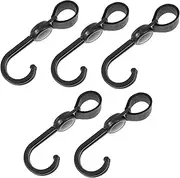 HOMSFOU Portable Stroller Double Hooks Rotatable Home Hook Organizer for Shopping Cart