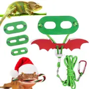 Christmas Bearded Dragon Lizard Reptile Leash Harness Set Xmas Small Animals Toy