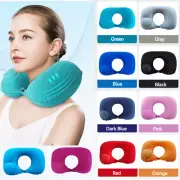 New Inflatable U Shaped Travel Neck Pillow Portable Car Flight Head Rest Cushion