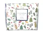 Charter Club 100% Cotton Flannel 4 Piece Sheet Set Holiday Icons Cal-King $180