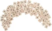 SHINEOFI 100pcs Math Wooden Tiles Number Symbol Tiles for Boys and Girls Toys Learning Crafts