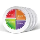 Choose MyPlate Portion Control Plate – 4 Flat Sections for Fruits Grain Veget...