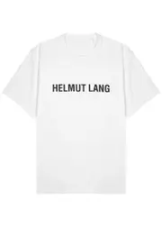 Helmut Lang Core Logo-print Cotton T-shirt - White And Black - S S
