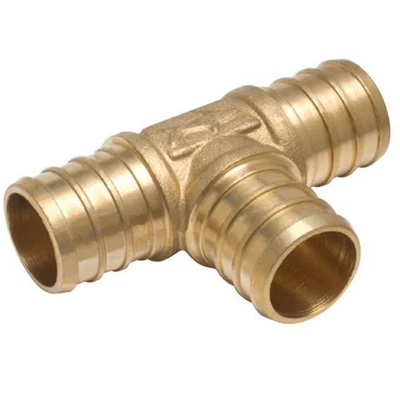 1" x 1" x 1/2" PEXworx Brass Pex Crimp Tee