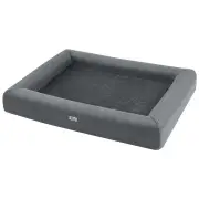 Pet Bed Dog Cat Large Calming Soft Sofa Cushion Egg Crate Washable Grey