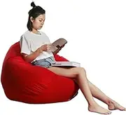 Storage Bean Bag Chair Cover (No Filler) - Stuffable Zipper Beanbag Cover-Cotton Linen Memory Foam Beanbag Replacement Cover for Adults and Kids Without Filling,C,90 * 100CM
