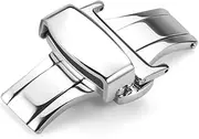 [iStrap] Stainless Steel Pin Buckle Fasten Gold Black Silver Rose Gold Watchband Clasp Color & Width (10mm,12mm,14mm,16mm,18mm,20mm 22mm)