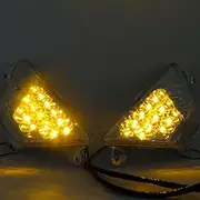 Motorcycle LED Front Blinker Indicator Turn Signals Light For KAWASAKI Ninja 1000 SX Z1000SX 2017-2024 / ZX-6R ZX6R ZX600 ZX636 2013-2024 / ZX-25R ZX25R ZX4R ZX-4R ZX-4RR 2022-2024 (Smoke)