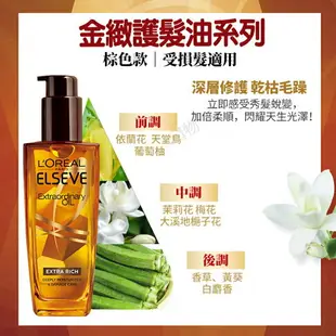 L'OREAL 巴黎萊雅 金緻護髮精油100ml 萊雅髮油 萊雅護髮油 護髮精油 護髮油 沙龍護髮 護髮用品 髮油