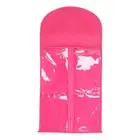 (Rose Red)Wig Storage Bag Portable Hair Extensions Dustproof Storage Bag
