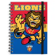 Brisbane Lions AFL A4 Spiral Hard Cover Mascot Notebook