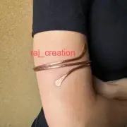 Copper Upper Arm Band, Boho Festival Summer Jewelry, Minimal Arm Cuff, Minimalis