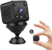 Leona Co HD WiFi Mini Spy Hidden Camera 1080P Night Vision Spy Cam Wireless Indoor Smallest Camera for Home Office Security with Motion Detection IP Camera Remote Viewing