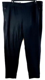 Falls Creek Men's XXXL Black Knit Jogger Flat Front Expandable Waist NEW