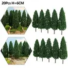 20 Pc Model Trees Train Railway Diorama Scenery Layout 6cm Artificial Pine Trees