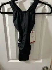 Speedo Women's Swimsuit, Size 30 One Piece Solid Racing Cut NEW