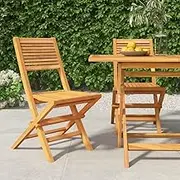 Garden Chair Folding Garden Chairs 2 pcs 47x62x90 cm Solid Wood Teak Patio Seating