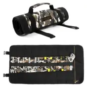 Tool Storage Roll, Heavy Duty 16oz Waxed Canvas Roll Up Tool Pouch Bag (23 Po...