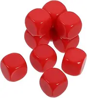 Kisangel 10pcs Unfinished Acrylic Dice Lightweight Blank DIY Dices for Creative Games Party Props for Board Games and Crafts