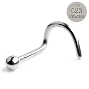 18G 20G 2.0mm PLAIN BALL Solid G23 TITANIUM NOSE RING SEPTUM NOSTRIL SCREW STUD