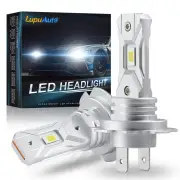2 X Non-Fan H7 12V Car LED Headlight Bulb 6000K White Light LED Bulbs 1:1 Mini Headlight 18000LM CSP LED Chip IP67 Water