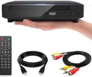 Portable Mini DVD Player for TV USB HD 1080P with HDMI/AV Cables, Remote Control