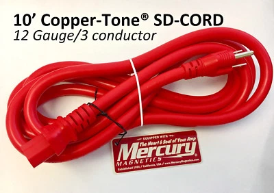 10ft Super Duty Copper-Tone® Power Cord - Mercury Mag Audio Guitar Amp AC Cable