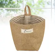 Little Striped Jute Storage Hanging Bag Baby Basket Stackable Pantry