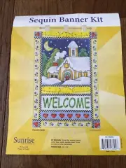 Sunrise Craft Hobby WELCOME WINTER Sequin Banner Felt Kit Hanger Church Snow