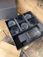 Whisky Drink Set 7 Piece Set with 1 Whisky Decanter and 6 Whisky Drinking Glass