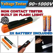2Pcs Voltage AC Detector Outlet Volt Stick Pen Tester With LED Light Power Tool