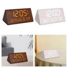 Digital Alarm Clock Bedroom Alarm Clock Wood Decor Temperature and Date Display