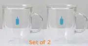 Blue Bottle Coffee x BODUM Double Wall Glass Mug Set of 2 Clear Heat Resistant