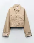 Zara Women Size S Cotton Blend TRF COLOURED DENIM JACKET