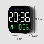 Adjustable Brightness Digital Wall Clock with Temperature Date and Week Display