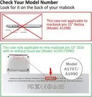 MacBook Pro 15 Case 2018 2017 2016 Release A1990/A1707 Rubber C Compatible with