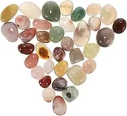 Totority Colorful River Stones for Plant Decoration Smooth Landscape Pebbles for Vases Fish Tanks and Bonsai Irregular Shaped Chips for Home